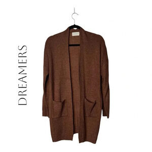 2007. DREAMERS LONG SLEEVE KNITTED CARDIGAN SIZE‎ X-LARGE BRICK BROWN COLOR